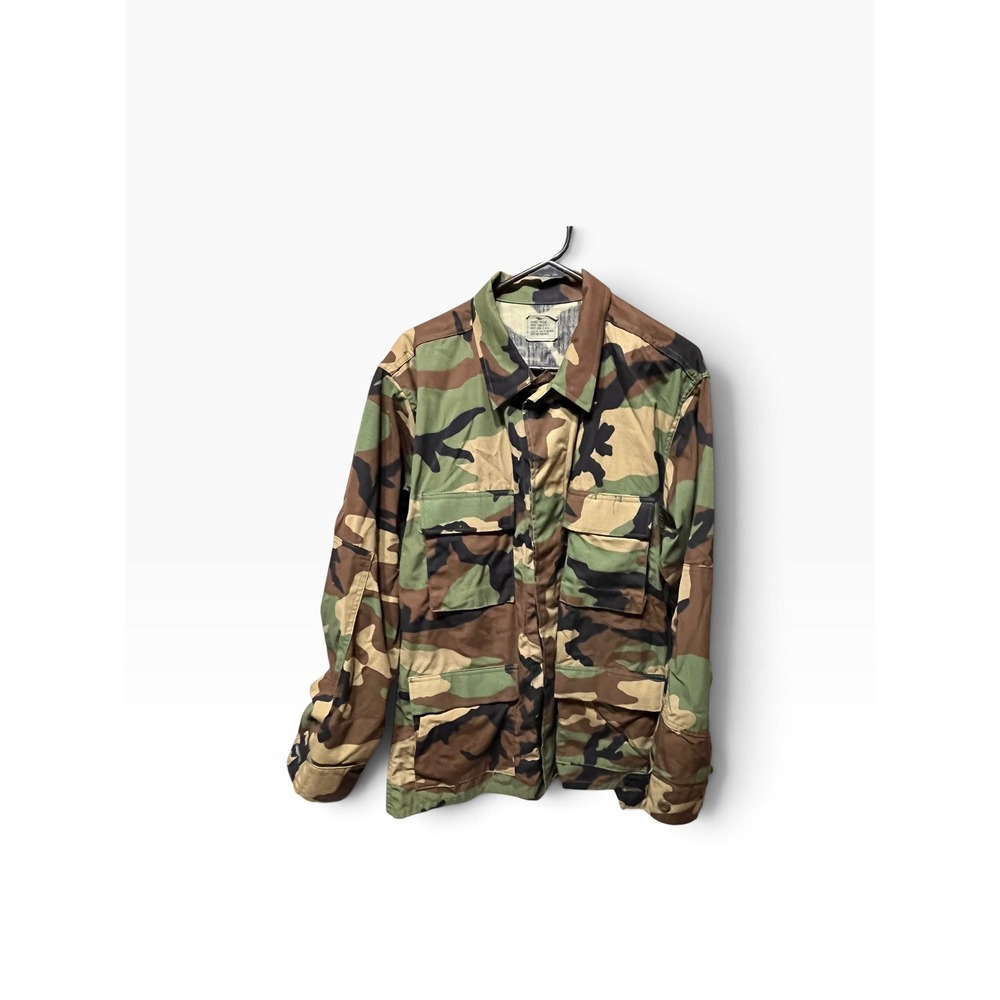 US Military Woodland Camo Combat Jacket Hot Weather Medium Regular Ripstop BDU